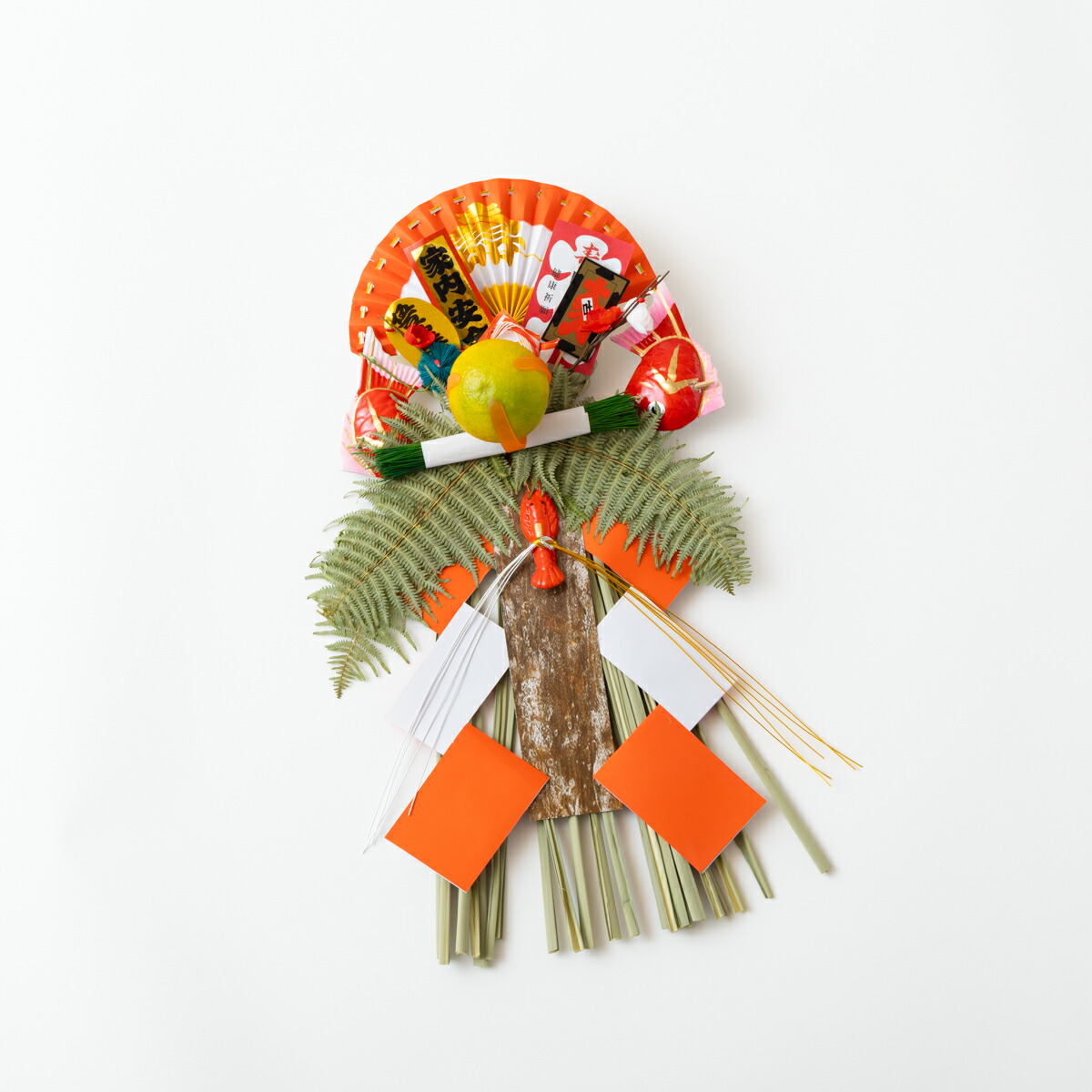 秀〆（HIDESHIME） 正月飾り 玄関 玉飾り 2寸玉 伝統 扇 自宅用 会社
