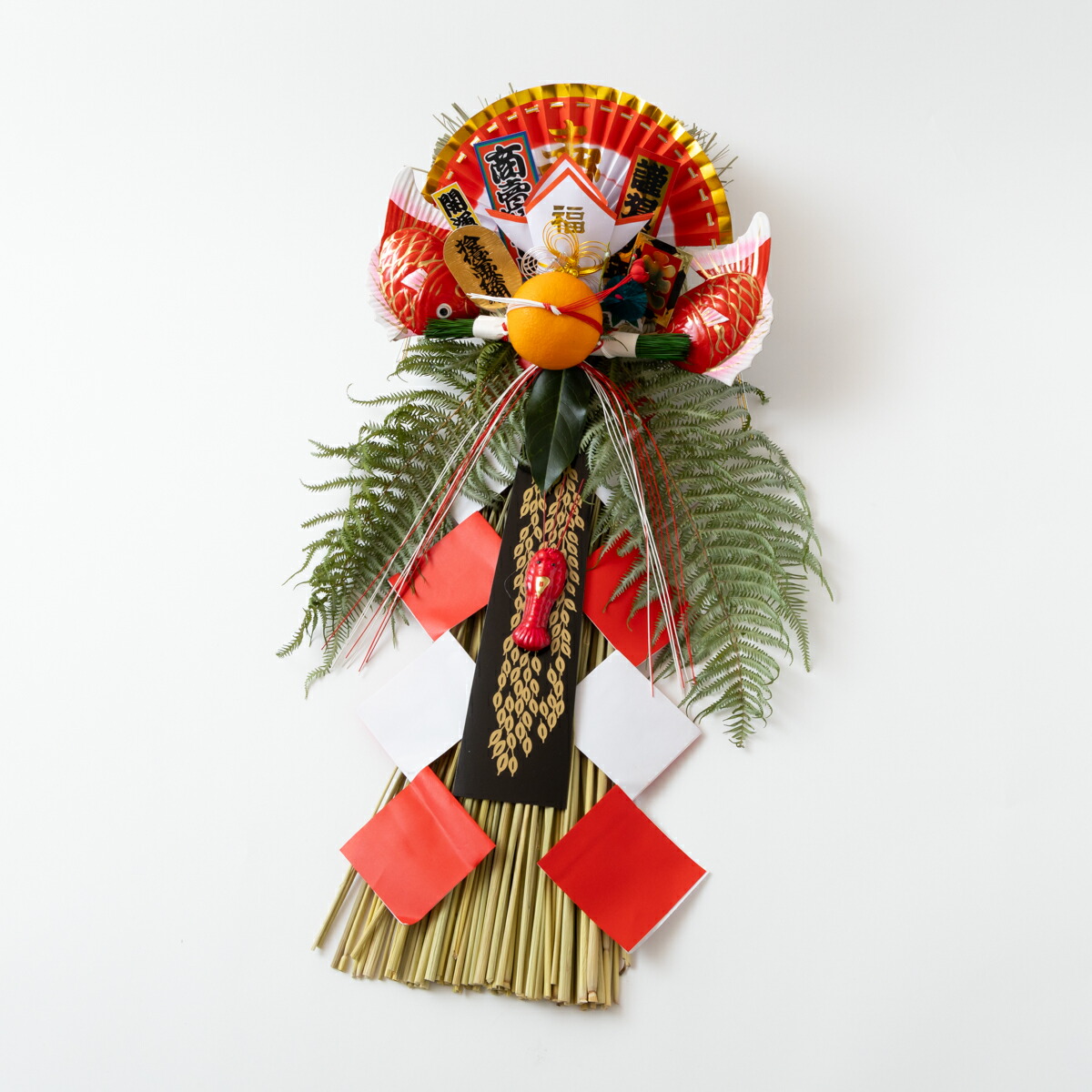 秀〆（HIDESHIME） 国産 日本製 正月飾り 玄関 玉飾り 7寸玉 伝統 扇