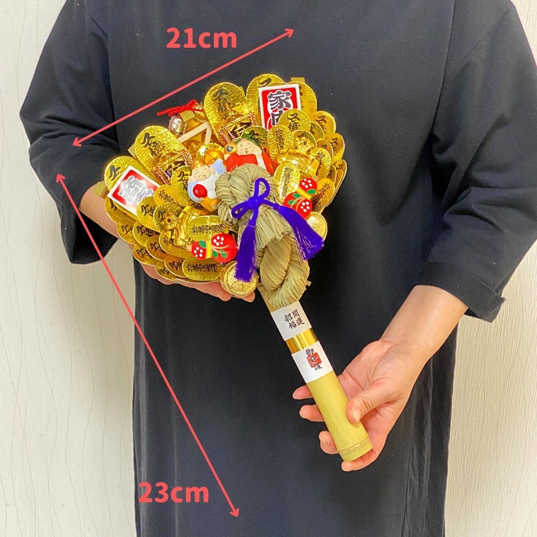 秀〆（HIDESHIME） 熊手 縁起物 関東流雅熊手2号 踊り二福付 飾り方