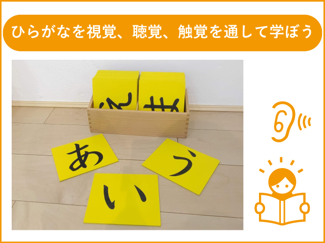 【送料無料】【商品検品・包装発送】KANGAERU カンガエル ひらがな砂文字板 Montessori モンテッソーリ 教育玩具 教具 サンドペーパー　 46音　文字学習