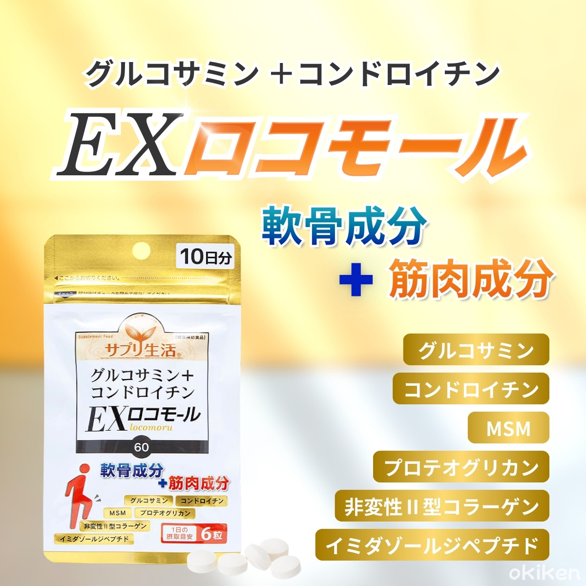 グルコサミン＋コンドロイチンEXロコモール 10日分×2袋 サプリ生活 MSM 