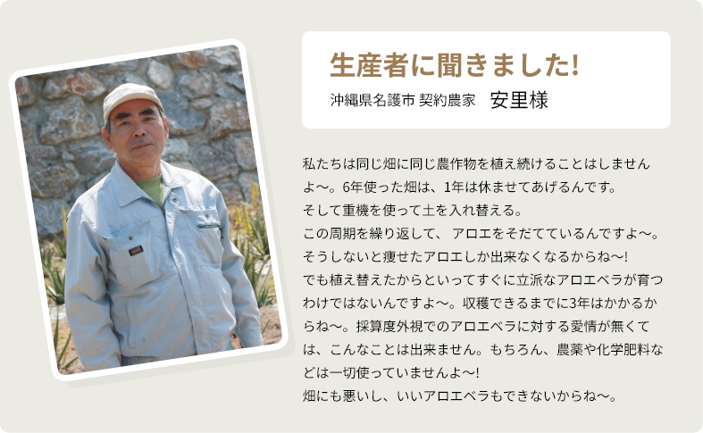 生産者に聞きました