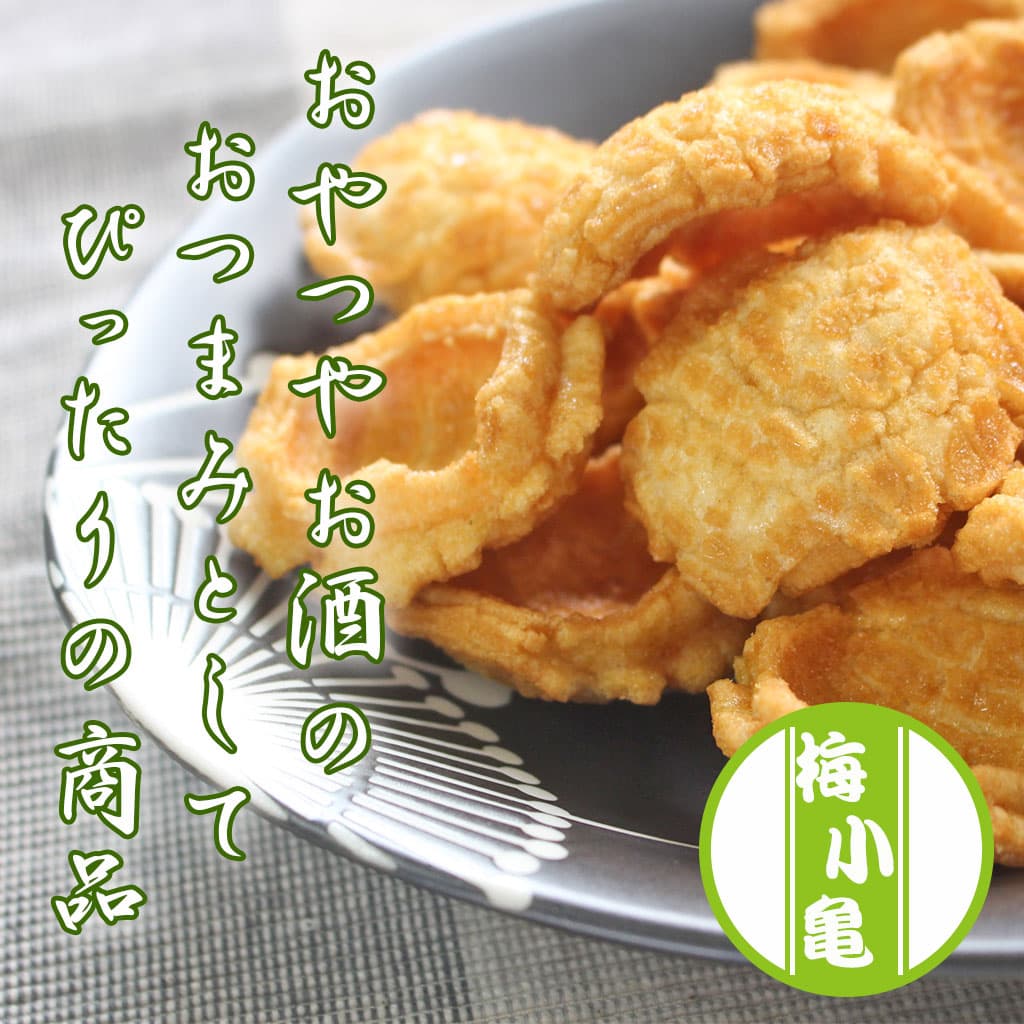 送料無料 いつまで 亀の甲せんべい 梅小亀×6袋 梅味 せんべい 沖縄 玉木製菓 駄菓子 フルーツ・果実
