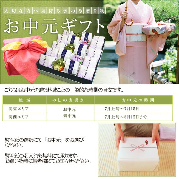 お中元に贈る高級和菓子ギフト