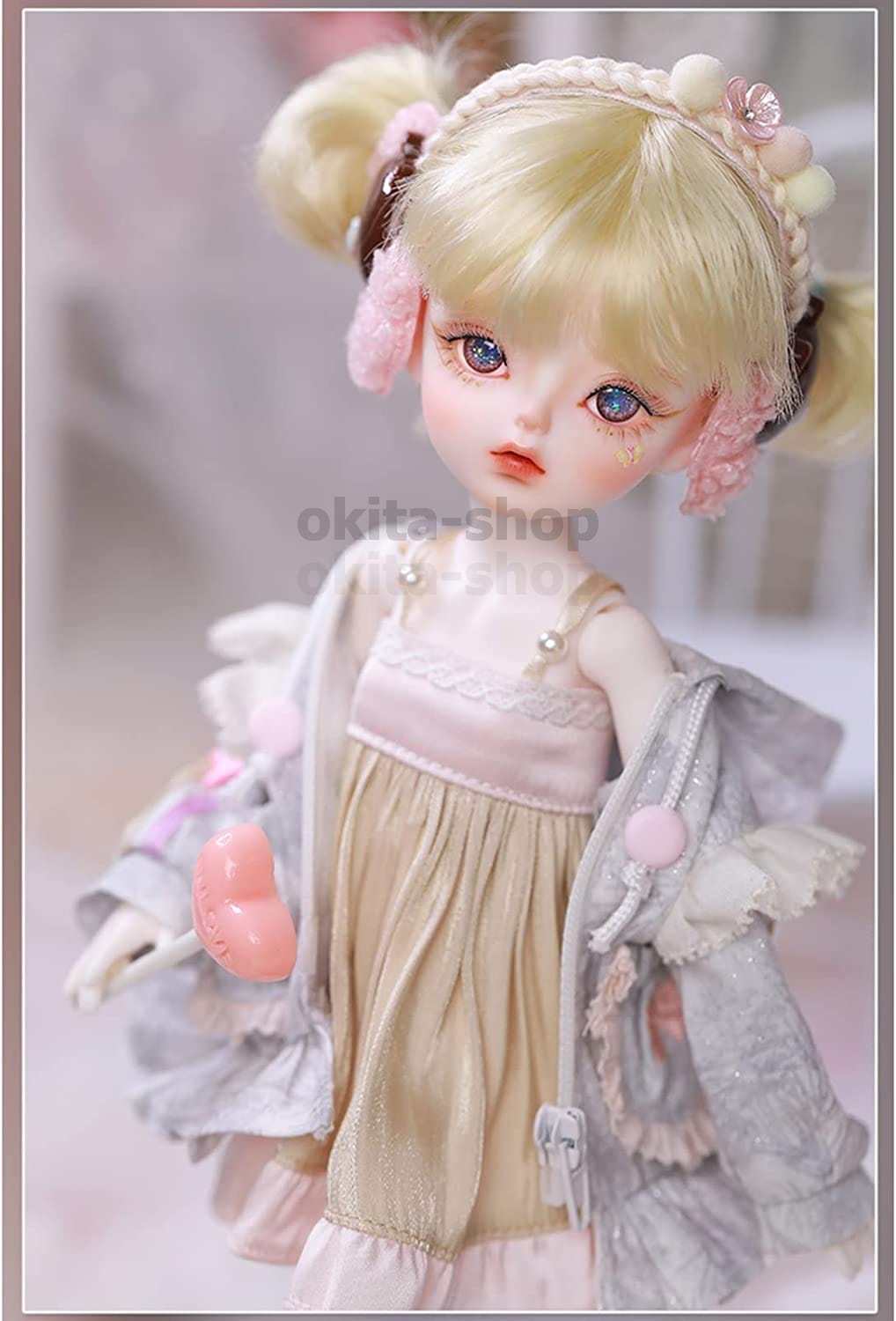 BJDドール 関節人形 BJD 球体関節人形 ドール本体 BJDドール１／6 日常風 可愛いドールジョイント人形 人形本体+服セット+ウィッグ+顔メイク  - クリアランス半額