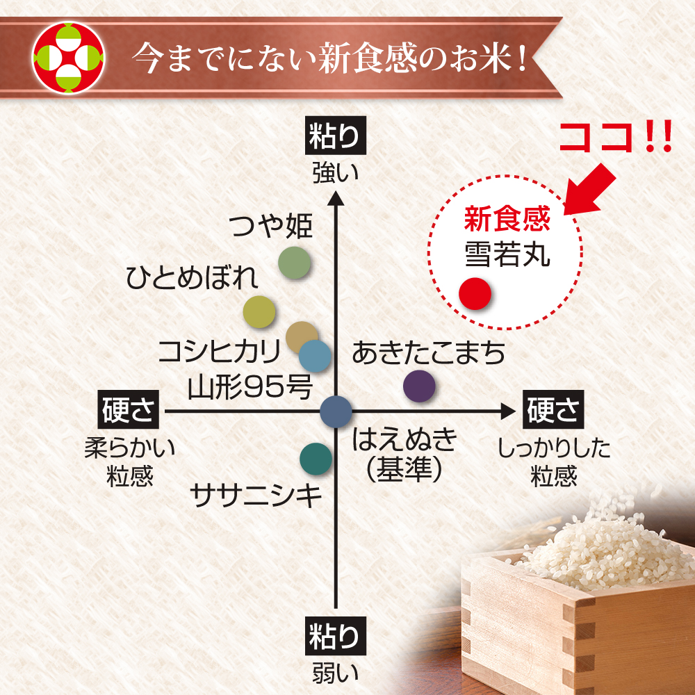 令和5年 つや姫 雪若丸 各2kg 食べ比べセット (計4kg) 山形県産 (玄米