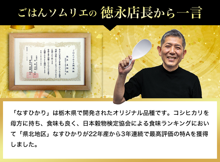 なすひかり 栃木産 300g(2合) × 3パック 真空パック【オコメール・白米