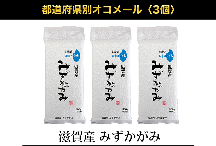 滋賀産 みずかがみ 〈3年連続特A評価〉300g(2合) × 3パック 真空パック