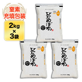 ひとめぼれ 岩手県産 白米 6kg(2kg×3袋）【送料無料】【米袋は窒素充填