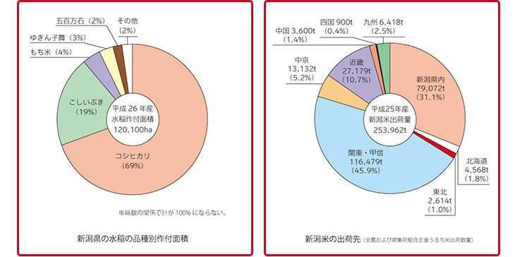コシヒカリの割合は約70％