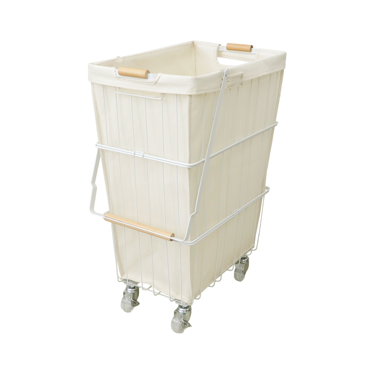 WEIMALL ランドリーバスケット キャスター付き 61L 大容量 ランドリー