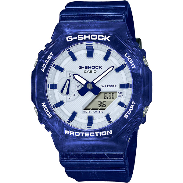 CASIO カシオ 腕時計 海外モデル GA-2100BWP-2A メンズ G-SHOCK ジーショック 青花 クオーツ (国内品番 GA-2100BWP-2AJR)