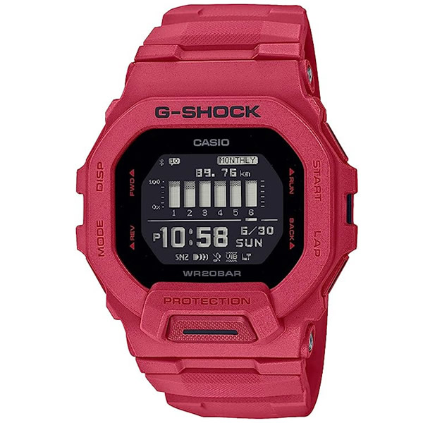 CASIO カシオ 腕時計 海外モデル GBD-200RD-4 メンズ G-SHOCK ジーショック G-SQUAD ジースクワッド Bluetooth スマートフォンリンク (国内品番 GBD-200RD-4JF)