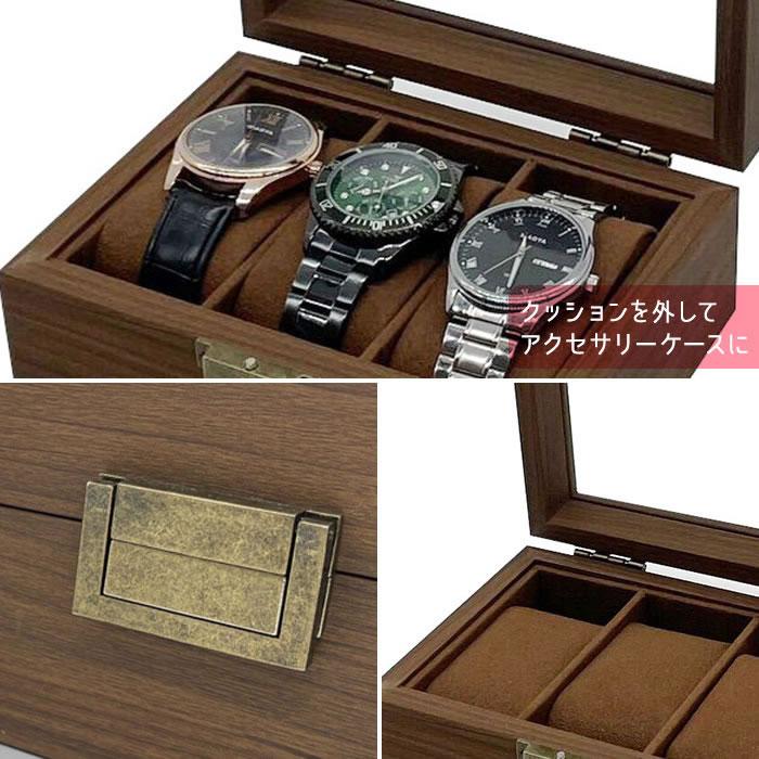 時計ケース 木製 3本 時計収納ケース 腕時計ケース 高級ウォッチボックス インテリア 腕時計ボックス ウォッチケース メンズ レディース おしゃれ 収納ケース｜okurimonoya1｜03