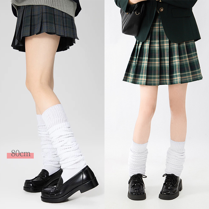 ルーズソックス 60cm 白 ホワイト 靴下 スクール 女子高生 コスプレ