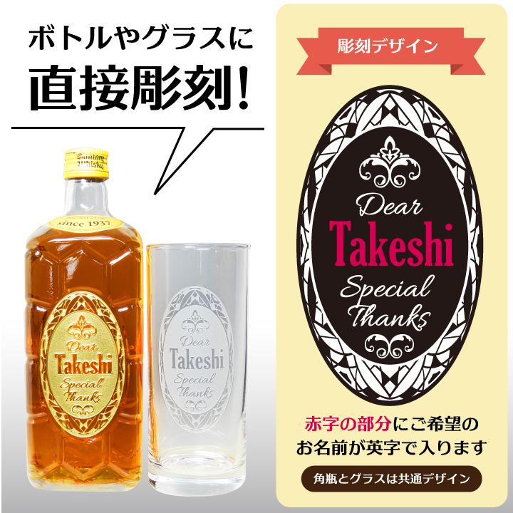 サントリーウイスキー 角瓶 【 名入れ ウイスキー 】 名前が入る