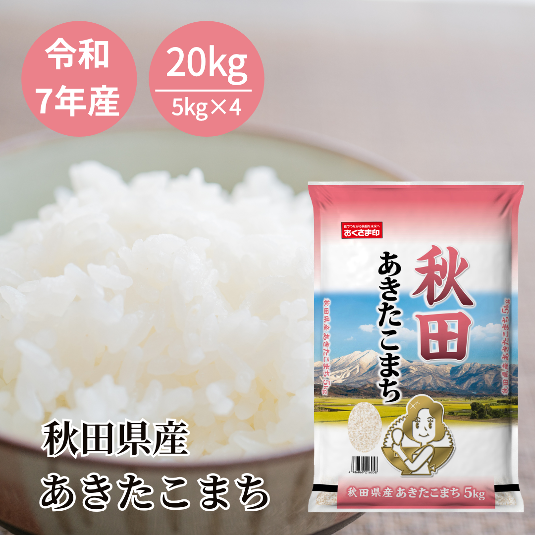 米 20kg あきたこまち 秋田県産 令和7年産 白米 単一原料米 期間限定特価 送料無料