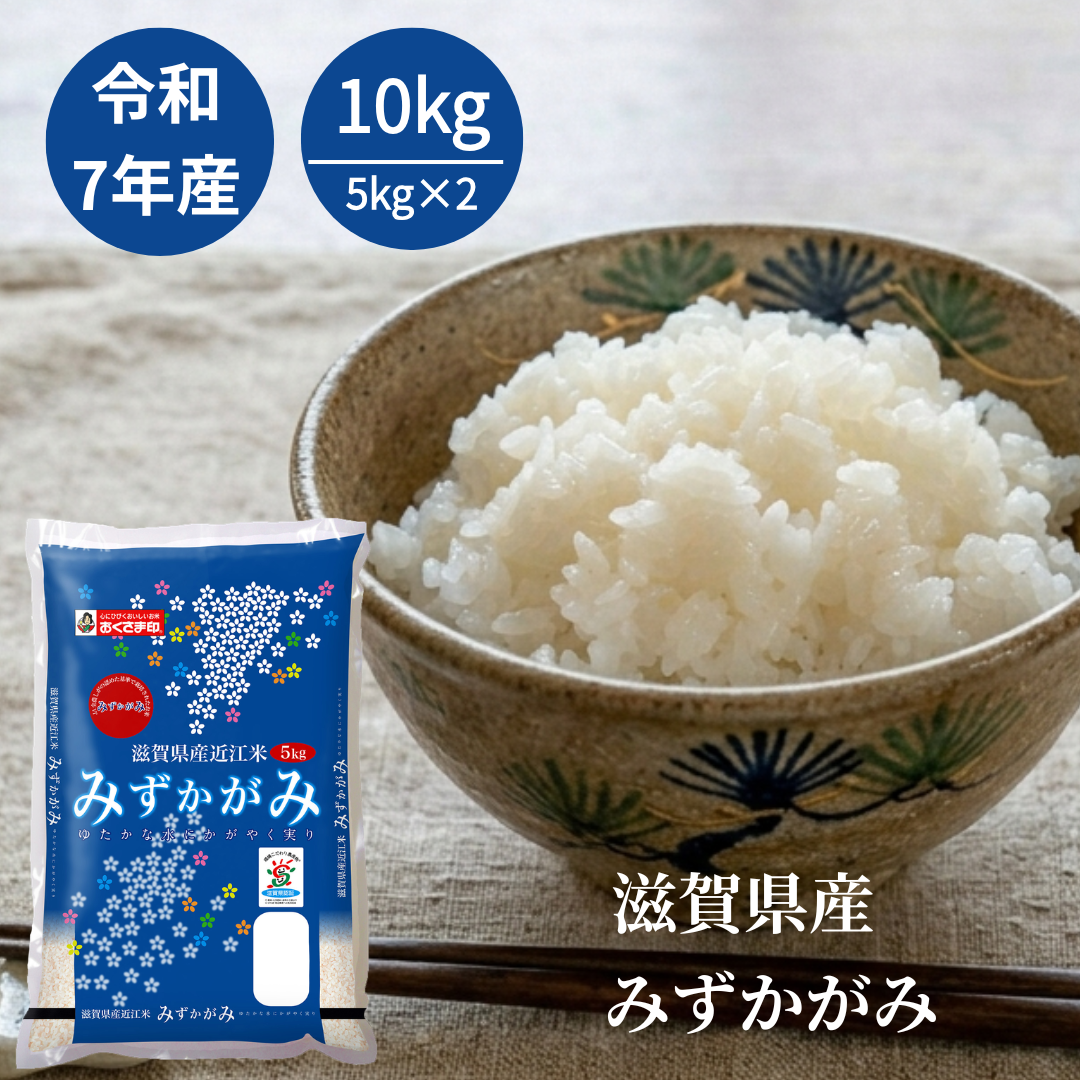 米 お米 10kg （5kg×2袋） みずかがみ 滋賀県産 白 米 令和7年産 送料無料 単一原料米 おくさま印