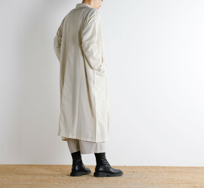 evam eva エヴァムエヴァ コットンシャツワンピース cotton shirt one