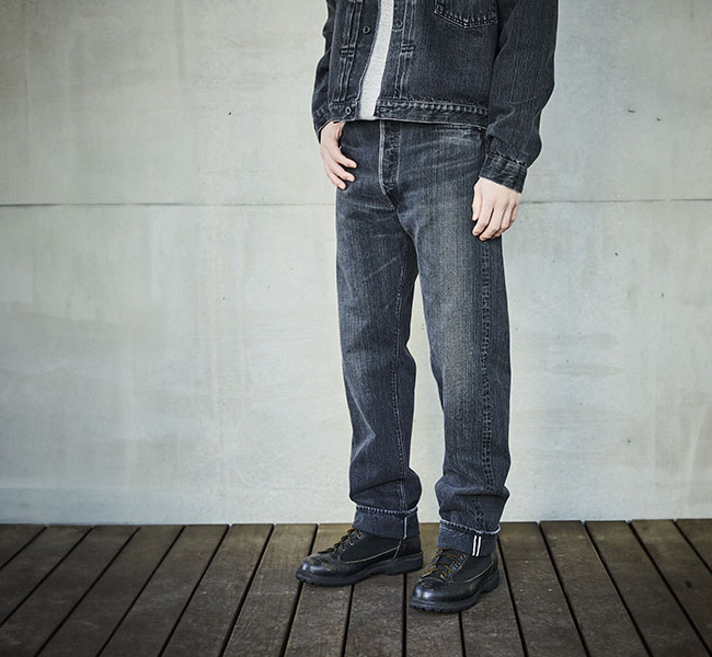 orslow オアスロウ 105 STANDARD SELVEDGE DENIM BLACK STONE WASH