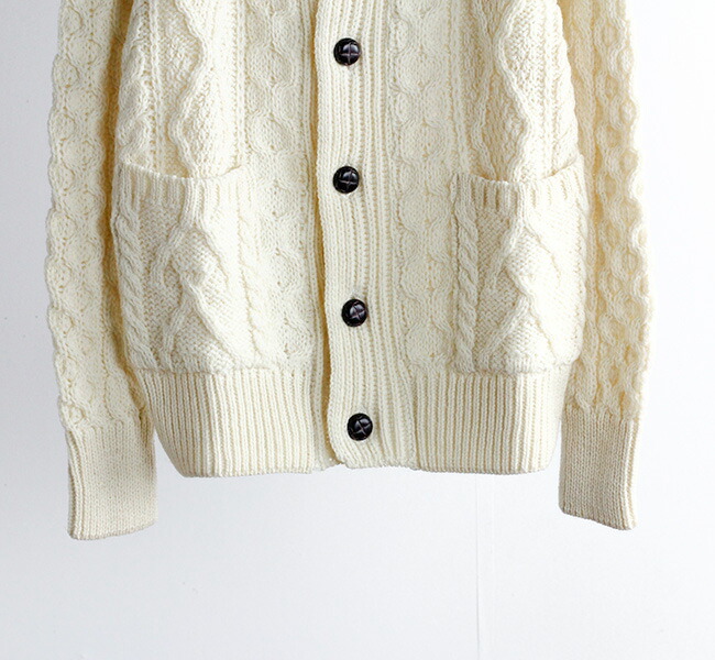 HTS WOOL ARAN CREW CARDIGAN アランクルーカーディガン CHT1951 HTS WOOL ARAN CREW CARDIGAN アランクルーカーディガン CHT1951 HARROW TOWN