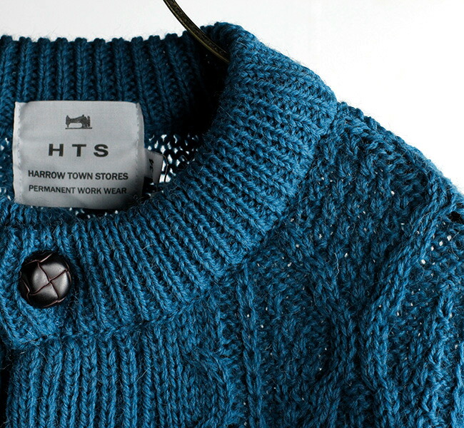 HTS WOOL ARAN CREW CARDIGAN アランクルーカーディガン CHT1951 HTS WOOL ARAN CREW CARDIGAN アランクルーカーディガン CHT1951 HARROW TOWN
