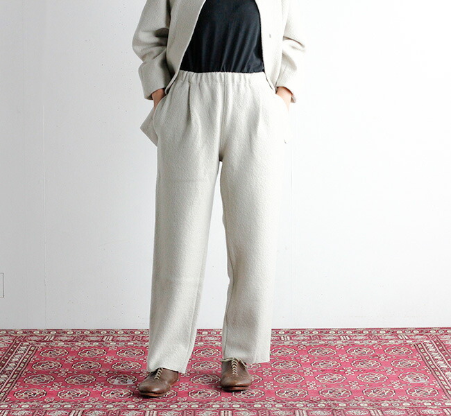 evam eva エヴァムエヴァ プレスウールパンツ press wool pants