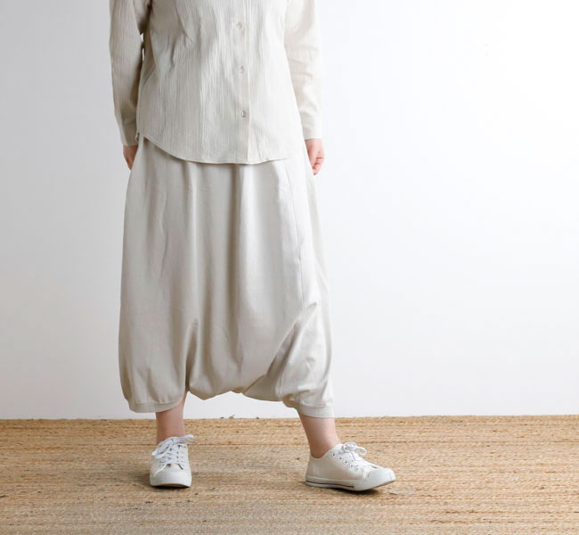 美品evam eva コットンラミー　サルエルパンツ evam eva エヴァムエヴァ E261K097 コットン サルエルパンツ cotton