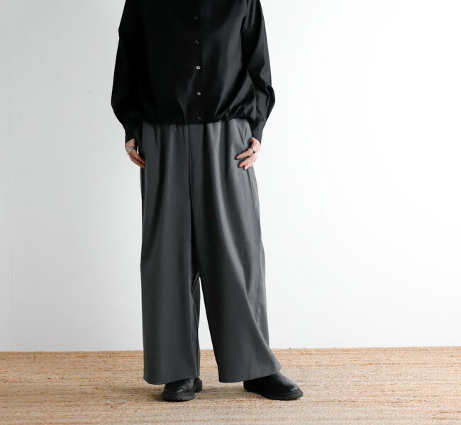 ☆未使用品☆ミズイロインド　ワイドパンツ　size2 mizuiro ind ミズイロインド 3-260072 ワイドイージーパンツ : O.L.D