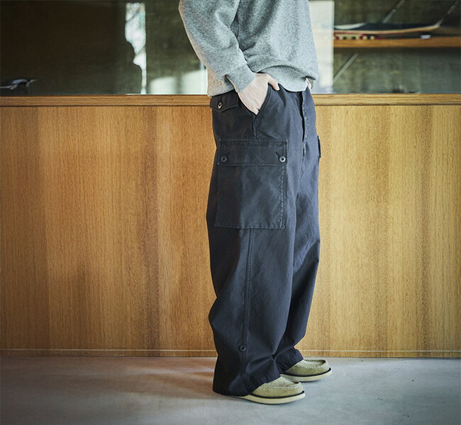 orslow オアスロウ 01-5263-02 ワイドフィット カーゴパンツ ネイビー