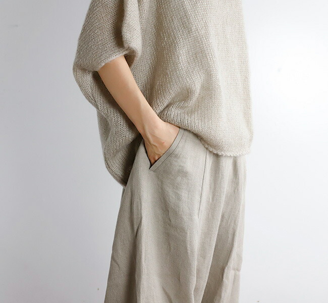 evam eva エヴァムエヴァ リネンサルエルパンツ linen sarrouel