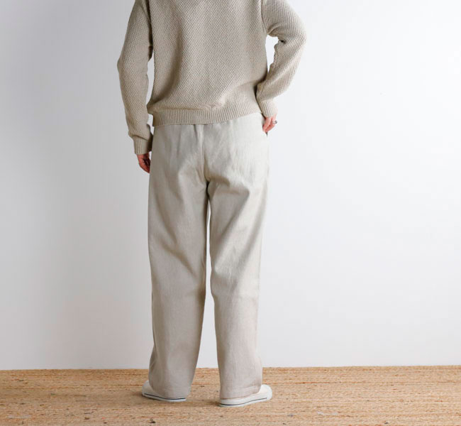 evam eva エヴァムエヴァ リネンコットンワイドパンツ linen