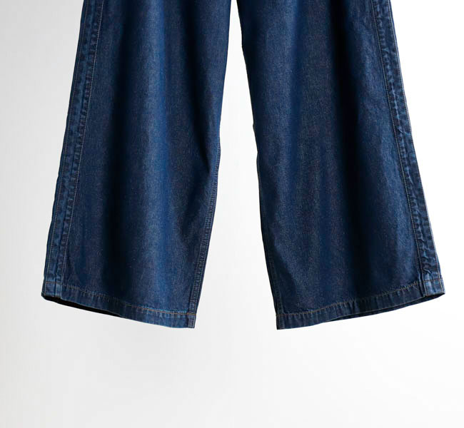 MEYAME メヤメ DENIM SIDE LINE WIDE PANTS デニム サイドライン