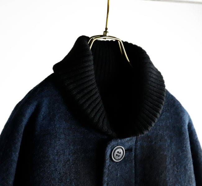 and wander アンドワンダー 5283052 ウールシャギージャケットロング