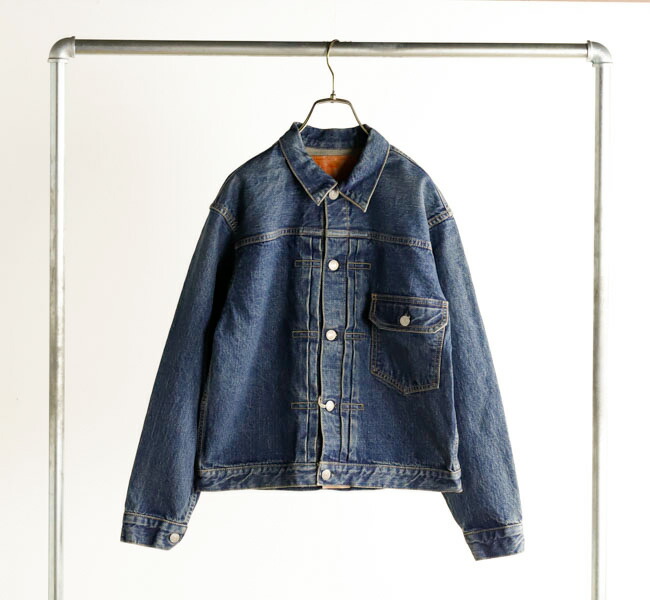 orslow オアスロウ TYPE1 PLEATED FRONT BLOUSE 2YEAR WASH デニム