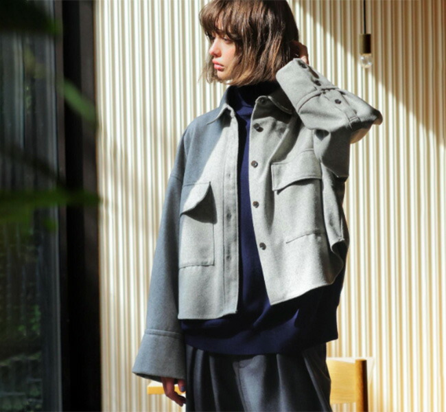 SALE30%OFF //SACRA サクラ 125512071 クロップドシャツジャケット H