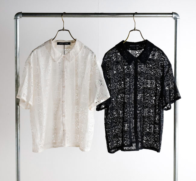 新作　mizuiroind ミズイロインド タイルレースシャツ　新品　値下げ不可 mizuiro ind タイルレースシャツ｜ MARcourt ONLINE STORE