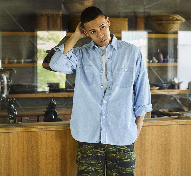 orslow オアスロウ 01-8270-99 RELAX FIT CHAMBRAY WORK SHIRT