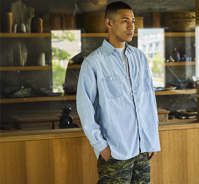orslow オアスロウ 01-8270-99 RELAX FIT CHAMBRAY WORK SHIRT