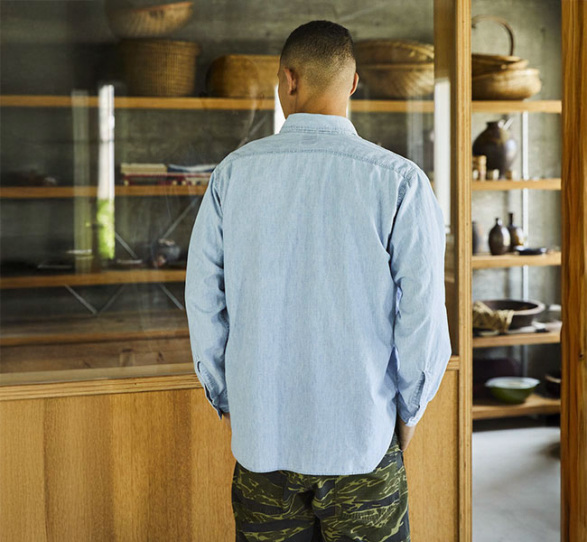 orslow オアスロウ 01-8270-99 RELAX FIT CHAMBRAY WORK SHIRT