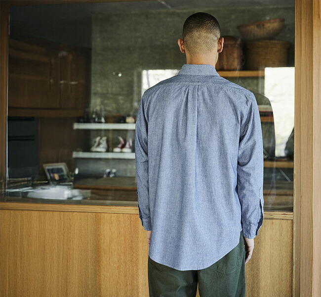 orslow オアスロウ CHAMBRAY STANDARD BUTTON DOWN SHIRT シャンブレー