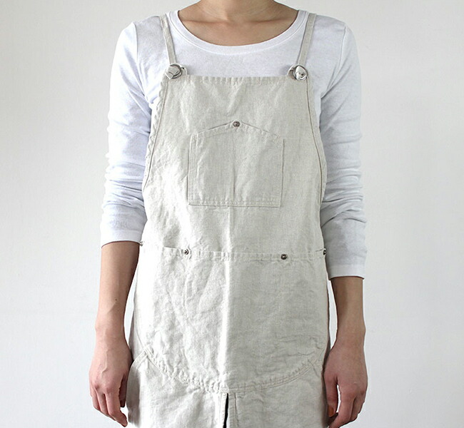 新品　ナプロン　NAPRON アイボリー エプロン コットン Napron/ナプロン 4POCKET CANVAS FULL APRON