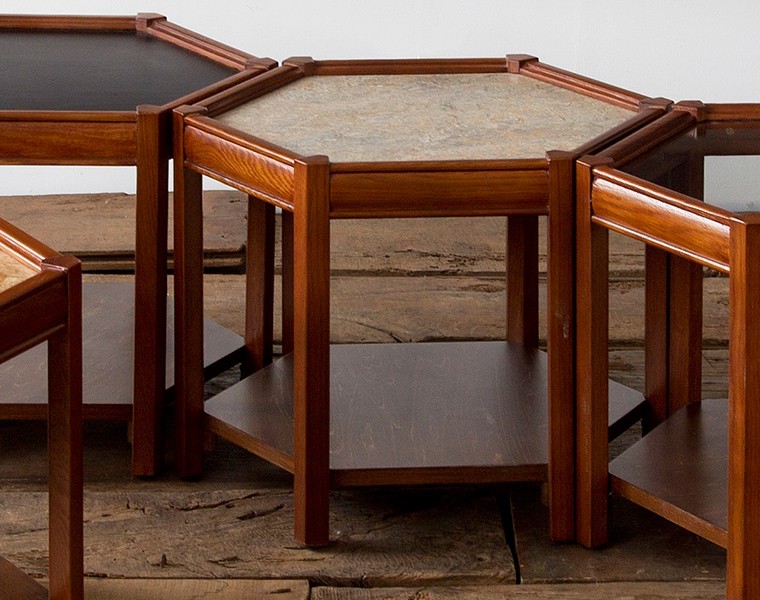 ACME Furniture ブルックス ヘキサゴンテーブル BROOKS HEXAGON TABLE ブラックガラス ブルックスヘキサゴン