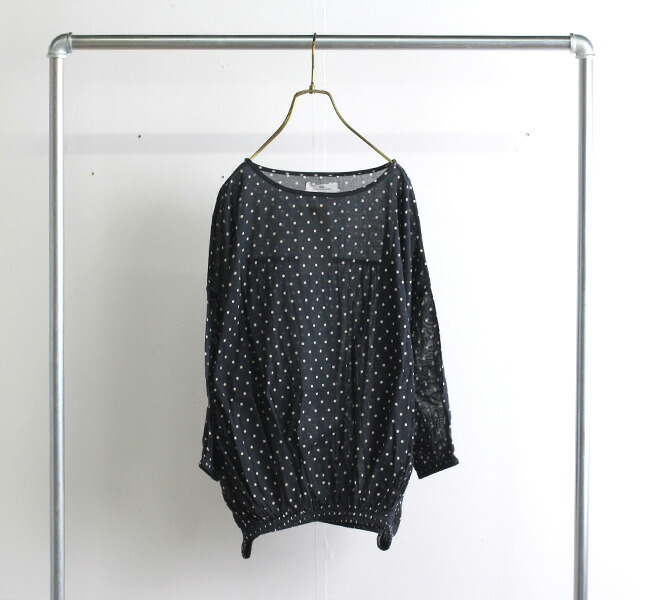 格安即決 Soil ソイル ギャザースモック Nsl Cotton Voile Dot Print Gathered Smock 高速配送 Raloffshore Com