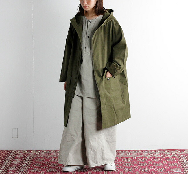 HTS NHT2171CN COTTON/NYLON HOODED COAT (NO LINING) コットン 