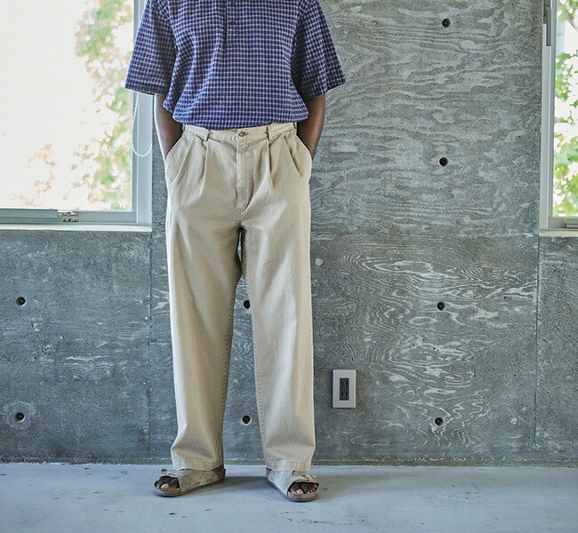 orslow オアスロウ TWO TUCK WIDE TROUSERS 2タックワイドトラウザー 