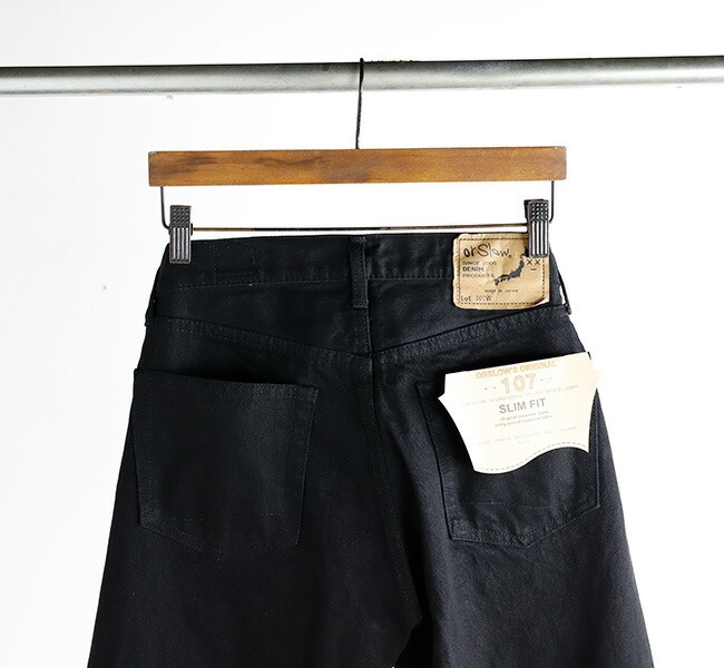orslow オアスロウ 107 IVY FIT BLACK DENIM アイビーフィット