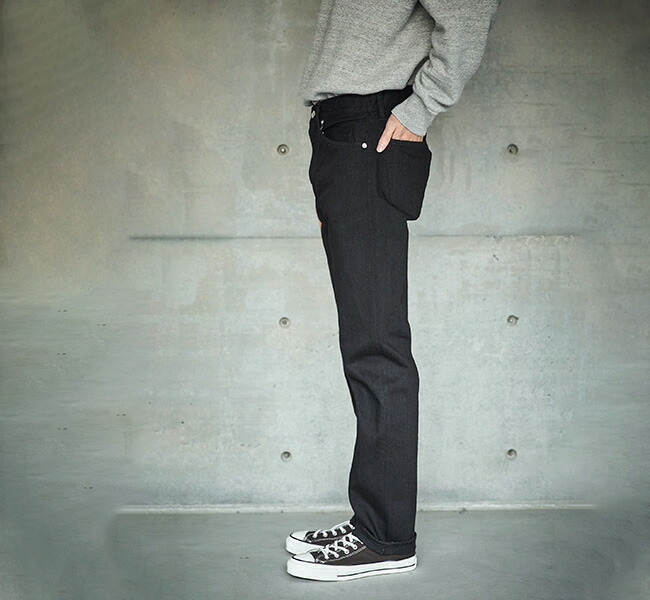 orslow オアスロウ 107 IVY FIT BLACK DENIM アイビーフィット