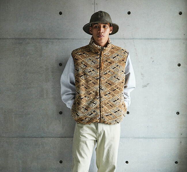 SALE40%OFF // orslow オアスロウ AFRICAN PATTERN BOA FLEECE