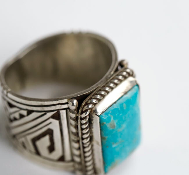 インディアンジュエリー　ターコイズ　シルバー　リング indian jewelry インディアンジュエリー ナバホ Gary Nez